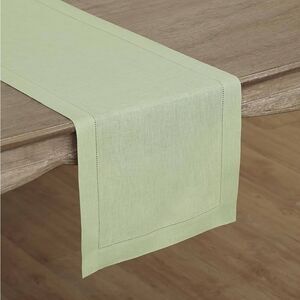Solino Home Sage Green Linen Table Runner